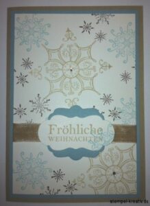 Stampin up Weihnachtskarte Serene Snowflakes