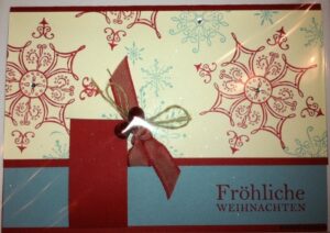 Stampin up Weihnachtskarte Serene Snowflakes