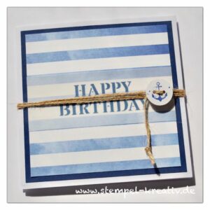 Glückwunschkarte Leporello Geburtstag Gutscheinkarte maritim