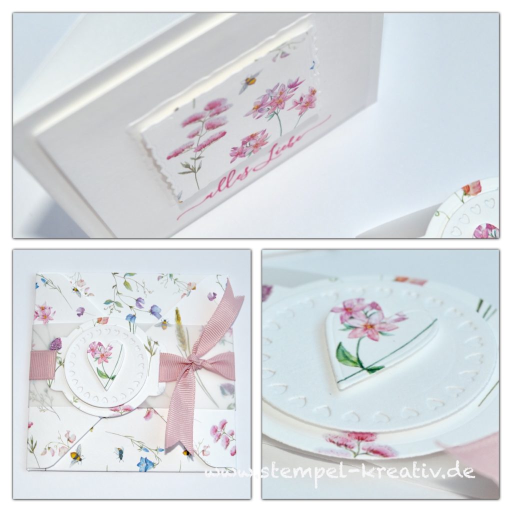 Miniumschlag mit Glückwunschkarte Blumenwiese
