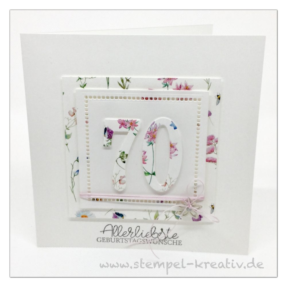 Zum 70. Geburtstag Stempel Kreativ
