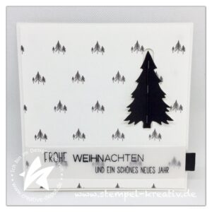 Weihnachtskarte mit Pop up Tannenbaum