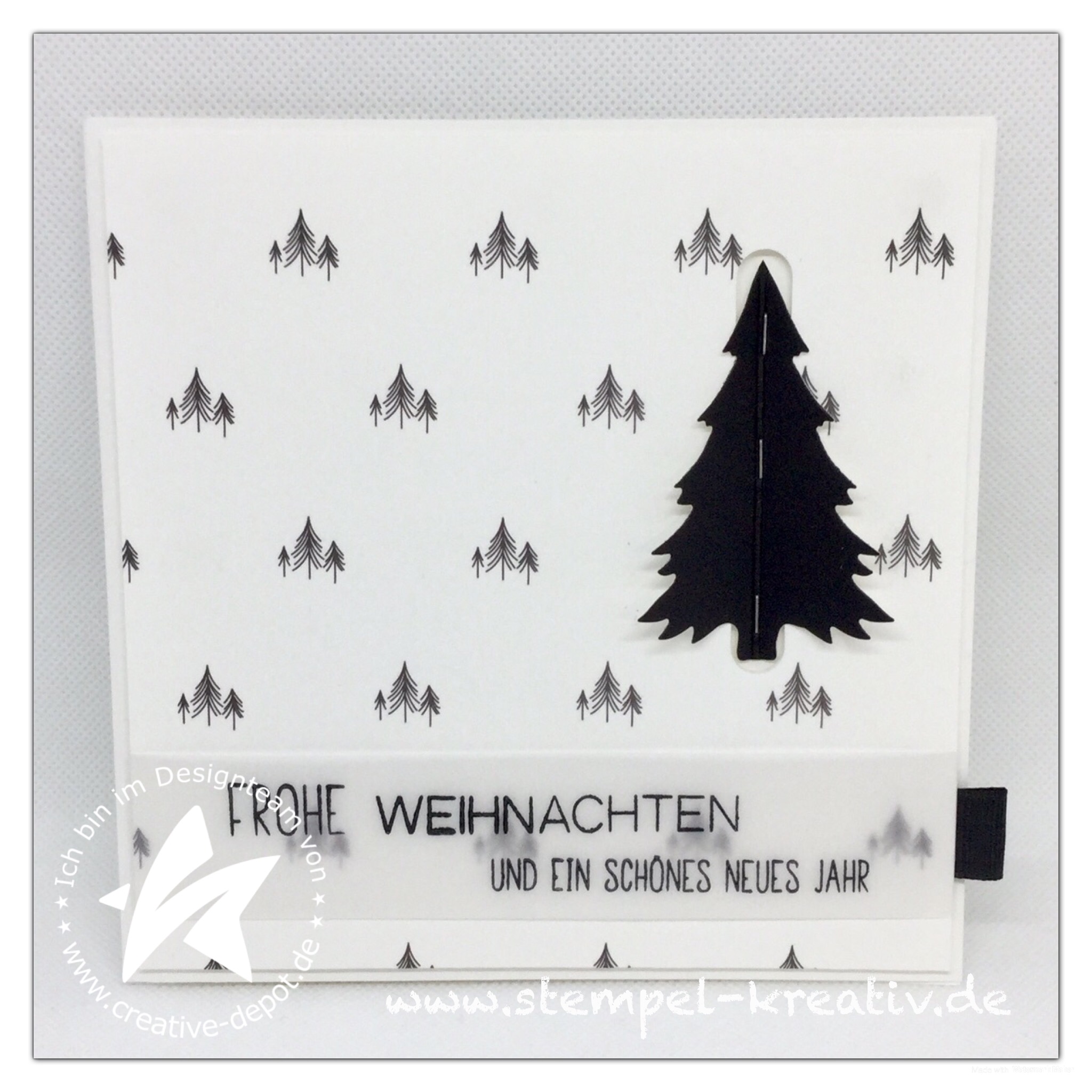 Weihnachtskarte mit Pop up Tannenbaum