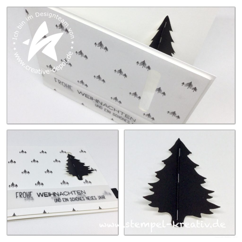 Weihnachtskarte mit Pop up Tannenbaum