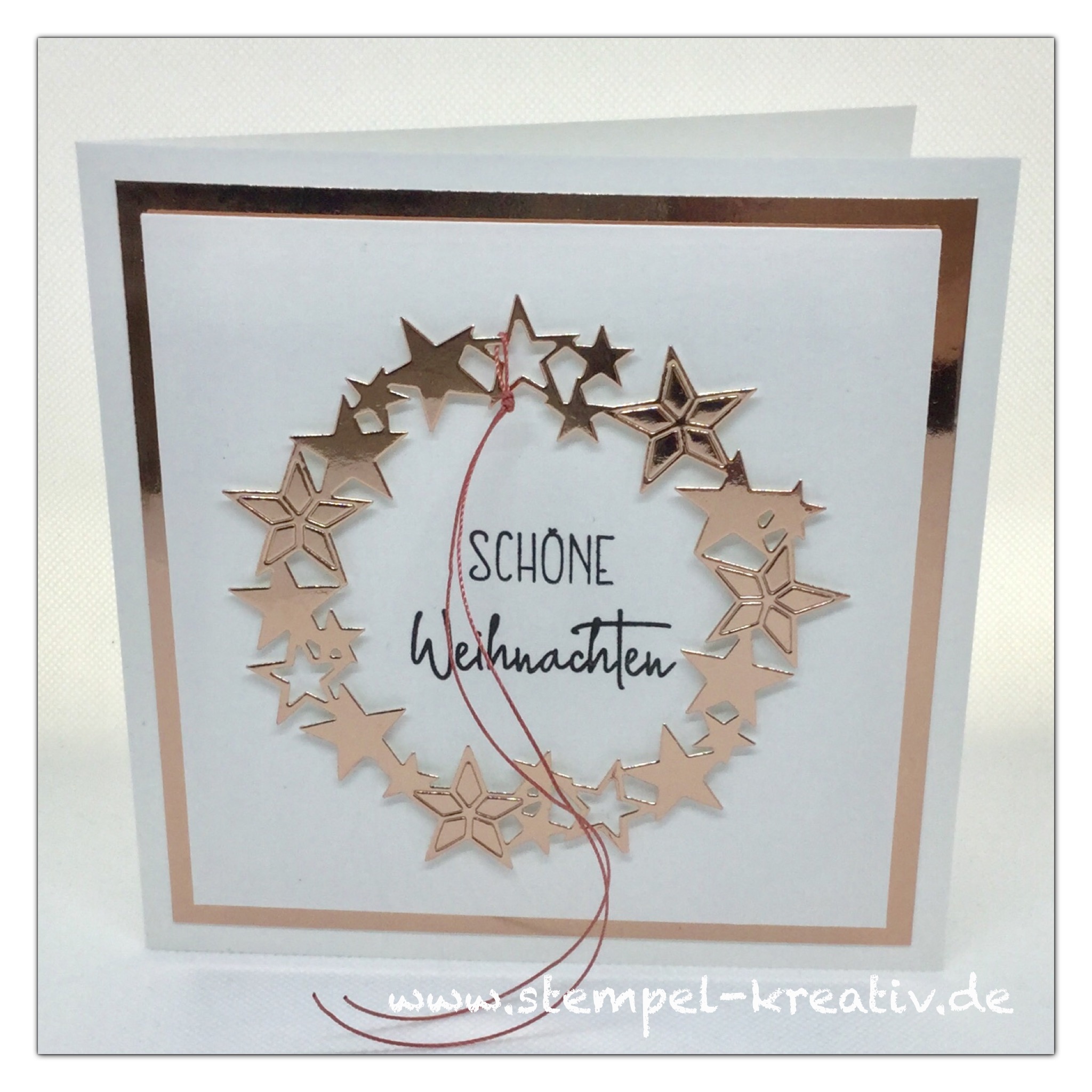 Weihnachtskarte Skandinavischer Kranz