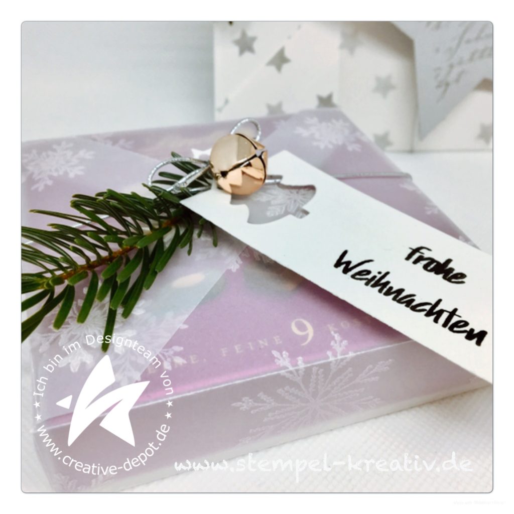 CD-Adventskalender weihnatliche Verpackung mit dem Envelope Punch Board
